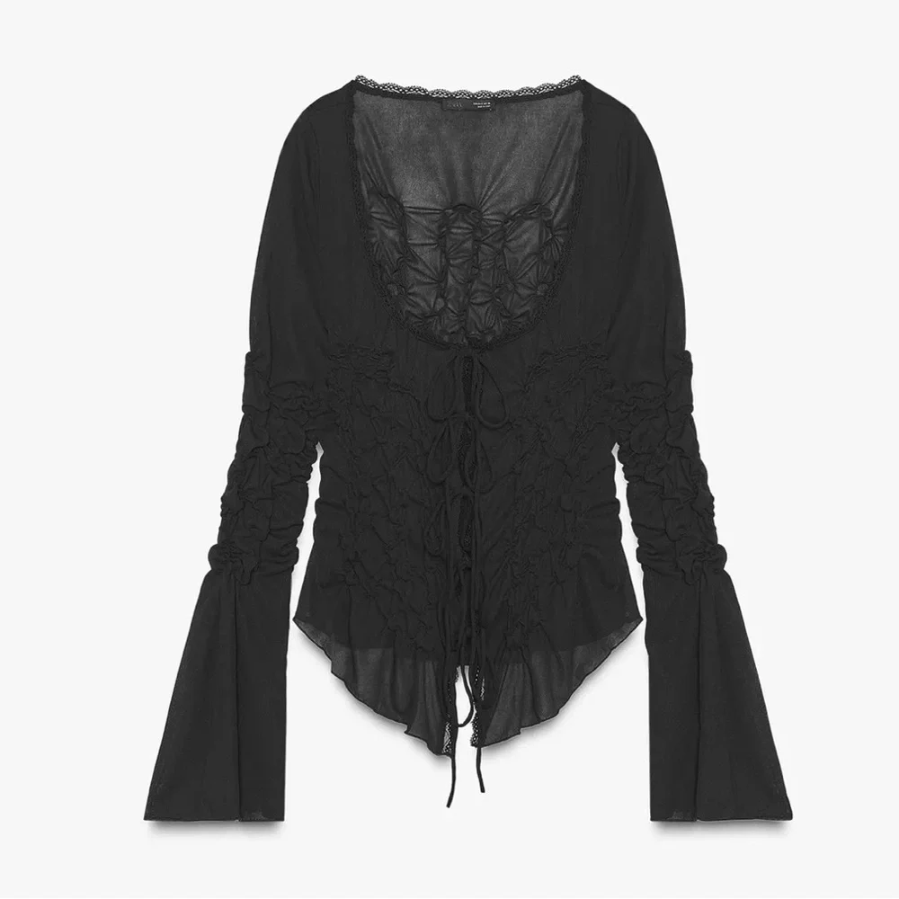 ❗️BUY NOW❗️WILL BE REMOVED SOON❗️ZARA RUCHED TIE TOP